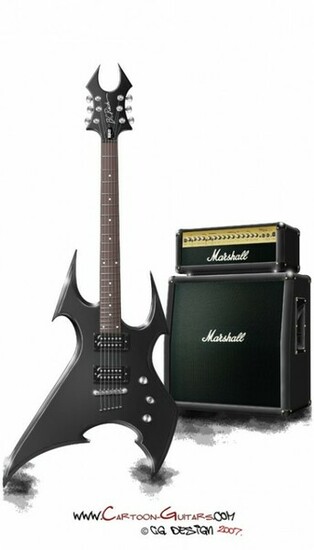 Bc Rich Beast With Marshall Amp