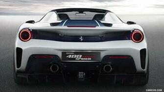 Ferrari Pista Spider Rear HD Wallpaper