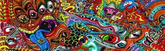Wallpaper Drawing Surreal Colorful Psychedelic