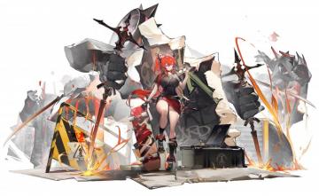 Wallpaper Anime Girls Surtr Arknights Yushe Quetzalli
