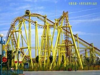 City Amusement Roller Coaster Cool Desktop Wallpaper Hq