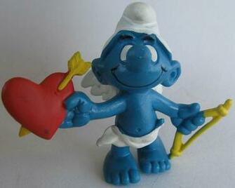 Image Valentine Cupid Smurf Smurfs Peyo Schleich Vintage
