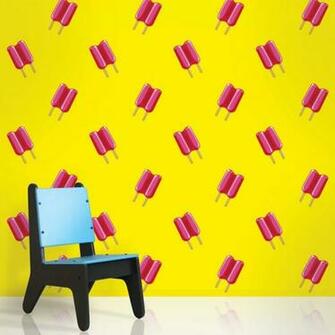 Yellow Twin Pops Temporary Wallpaper By Wallcandy Arts Spark Living