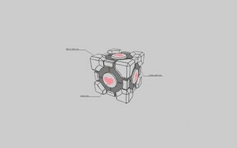 Valve Corporation Portal Companion Cube Wallpaper Background