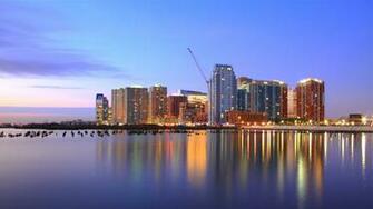Wallpaper Usa Jersey City New Port Purple Night