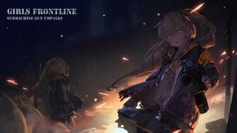 Wallpaper Girls Frontline Ump9 Ump45 Guns Painting Anime