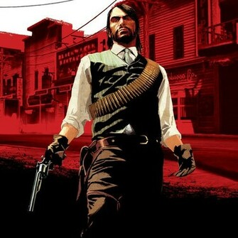 HD Rdr John Marston On A Town Street Wallpaper