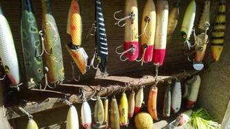 Fishing Lure Wallpaper Old Wooden Lures