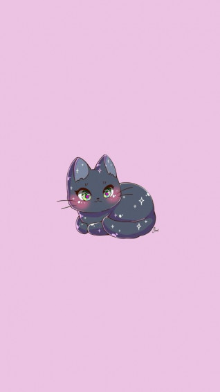 Cat Lockscreen Kawaii Wallpaper Cartoon
