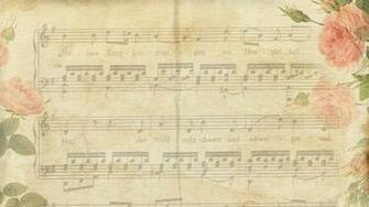 Notes Old Vintage Music Paper Antique Wallpaper