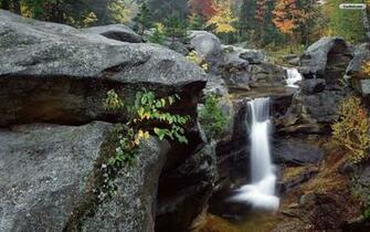 Waterfall And Rocks Wallpaper
