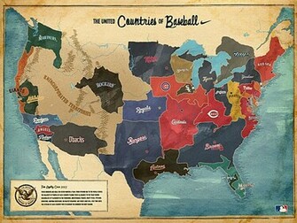 Map From The Official Mlb United Countries Of Baseball Site