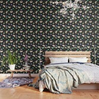 Silkie Guinea Pigs Kawaii Unicorn Pattern In Black Wallpaper By