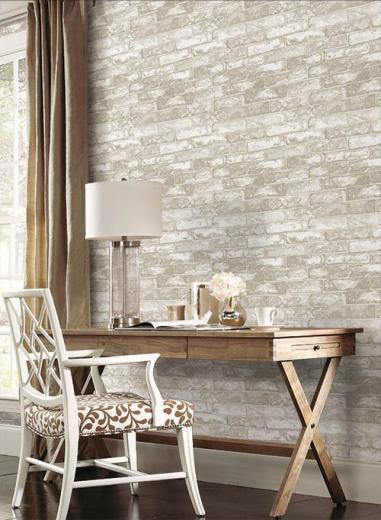 Modern Rustic Weathered Brick Wallpaper