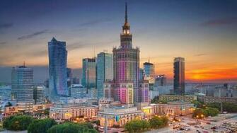 Warsaw Skyline Wallpaper Studio Tens Of