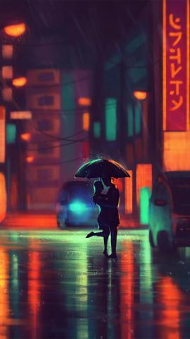 Sweet Couple Silhouette Night HD 4k Wallpaper