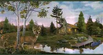 Cabin Wall Paper Border Wt1056bc Wallpaper Inc
