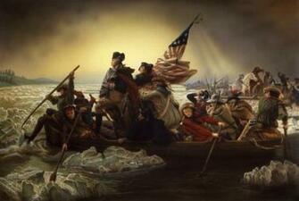 George Washington Traversant Le Delaware Wallpaper