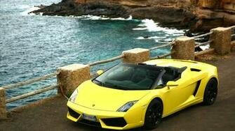 Lamborghini On Beach Wallpaper