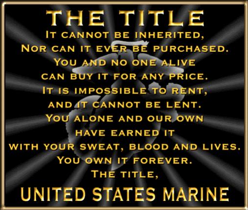 Thanks To The Marine Corps And All Soldiers Who Is Fighting For