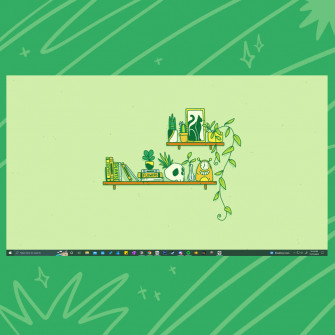 Plant Shelf Desktop Wallpaper Digital Salzonestudio