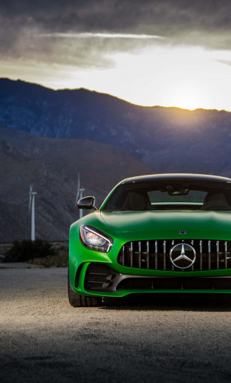 Front Green Mercedes Gts Wallpaper