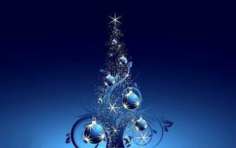 Blue Christmas Tree Wallpaper