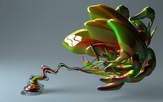 3d Abstract Art Simple Vase Glass HD Wallpaper Jpg