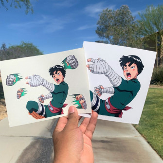 Rock Lee Baruto Anime Peeker Sticker Naruto Car Decal Itachi Guy