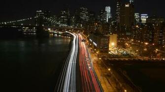 Manhattan Traffic At Night HD Wallpaper New