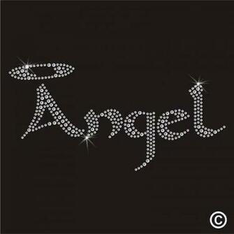 Angel Rhinestone Diamante Transfer Iron On Hotfix Gem Crystal