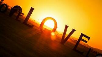 Burning Man Event Love Sunset HD Wallpaper New