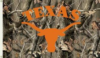 Texas Longhorns Camo Flag