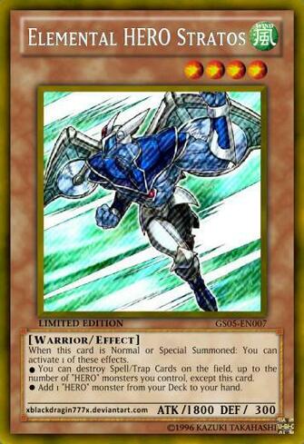Elemental Hero Stratos Gold Secret Rare By Xblackdragin777x On