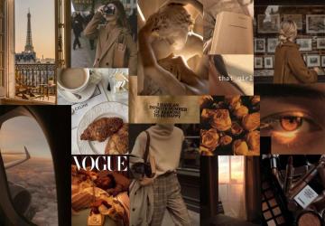 Brown Collage Wallpaper Paris Fab Mood