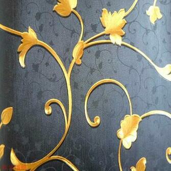 Foil Wallpaper Red Fashion Flower For Living Ronm