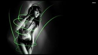Girl Listening To Music Wallpaper