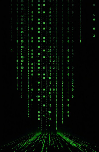 Matrix Binary Code Falling Wallpaper