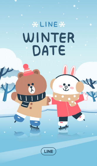 Brown Cony S Winter Date Line Wallpaper Friends