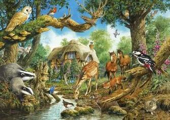 Woodland Creatures Wallpaper