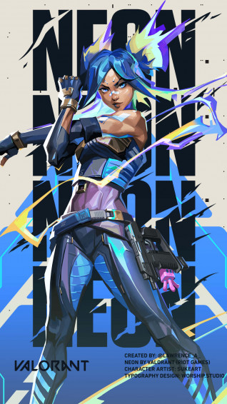 Neon Valorant Wallpaper