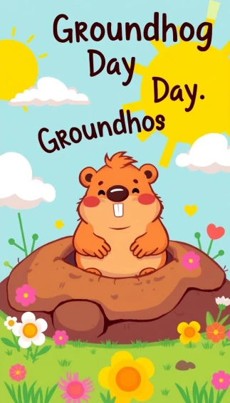 Happy Groundhog Day Wallpaper