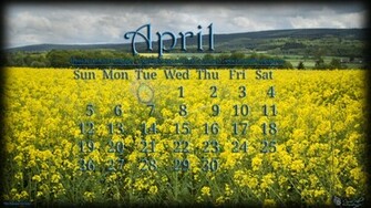 Able April Desktop Wallpaper Calendar