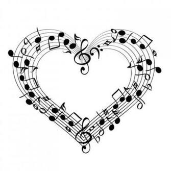 Buy Heart Shape With Musical Symbols Wallpaper Online In India At