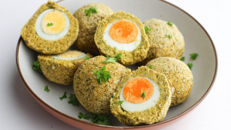 Traditional British Scotch Eggs Dish With Herb Garnish Vp37v019rrslbi3n Wallpaper