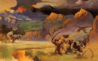 Painting Daruma Frank Frazetta Savage World Desktop Wallpaper Nr