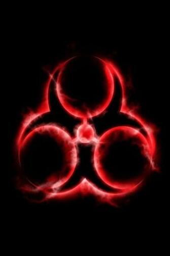 Red Biohazard Sign Wallpaper iPhone