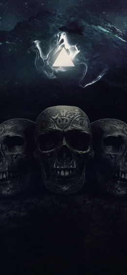 Scary Skulls iPhone Wallpaper On