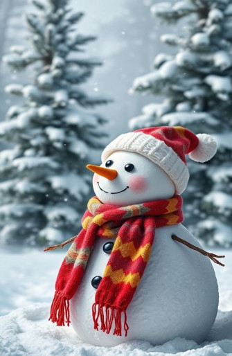 Winter Snowman Wallpaper
