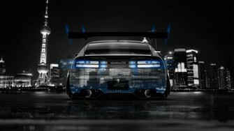 300zx Jdm Back Crystal City Car Art Blue Neon HD Wallpaper